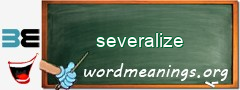 WordMeaning blackboard for severalize